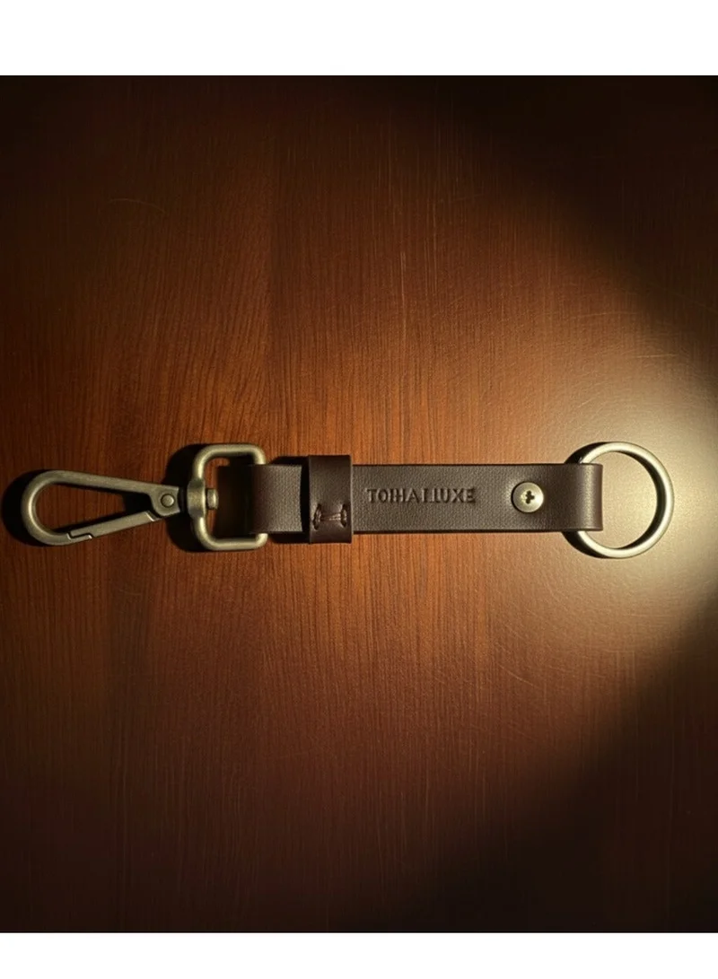 Tohfa Luxe Handcrafted Genuine Leather Key Holder – Brown