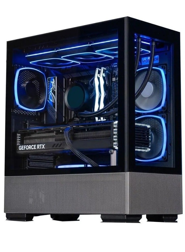 NANOTECH Hijacker Gaming PC - Intel Core i7-14700F, DDR5 32GB (2*16) Ram, 2TB NVMe M.2 SSD, Nvidia GeForce RTX 5070 Ti 16GB GDDR7 Graphics Card, 3 Fan AIO Liquid Cooler, 850W Power Supply, Windows 11 Pro | Wi-Fi - Image 1
