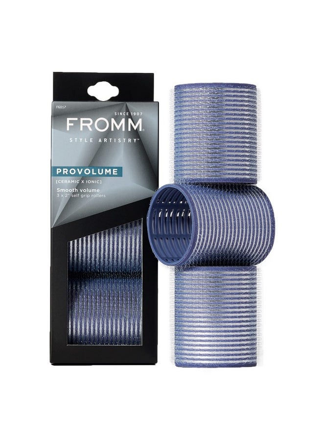 Fromm Provolume 2" Selfgrip Ceramic Ionic Thermal Hair Rollers 3 Count Large Salon Quality Hair Curlers For Medium To Long Length Hair And Curtain Bangs  - Image 2