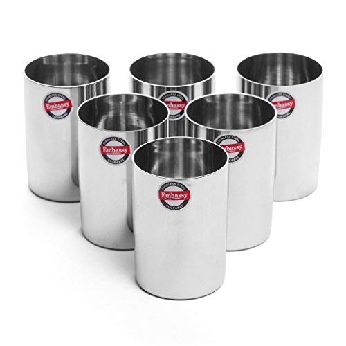 EMBASSY Stainless Steel Glass, Pack of 6, 300 ml - Image 5