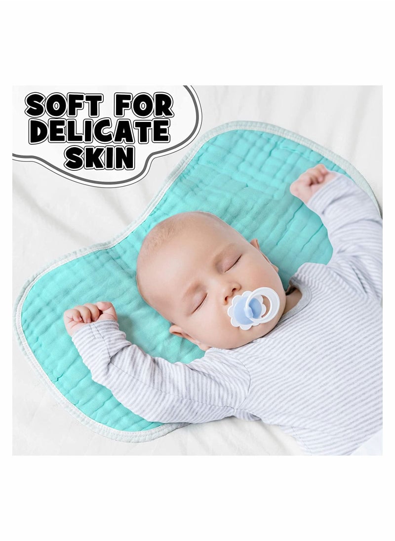 Y&D Muslin Baby Burp Cloths 4 Pack Premium Cotton Burping Rags for Newborn Ultra Soft and Absorbent Unisex Spit Up Boys Girls Perfect Registry Gift  - Image 5