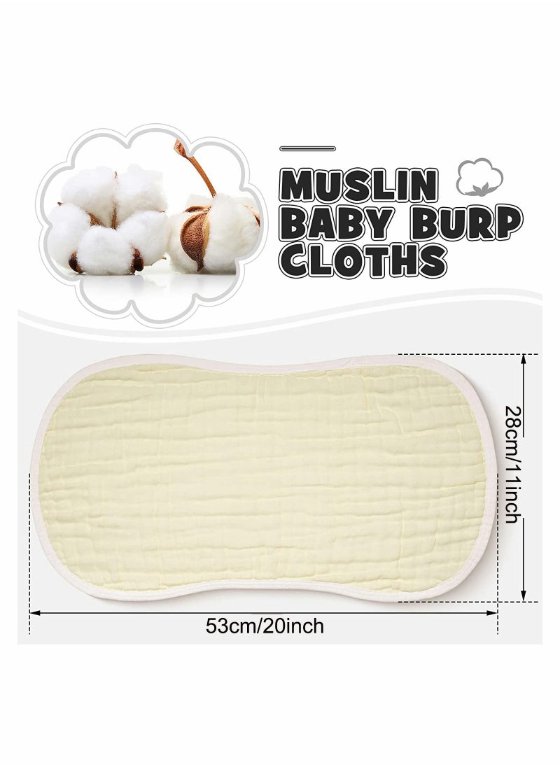 Y&D Muslin Baby Burp Cloths 4 Pack Premium Cotton Burping Rags for Newborn Ultra Soft and Absorbent Unisex Spit Up Boys Girls Perfect Registry Gift  - Image 4