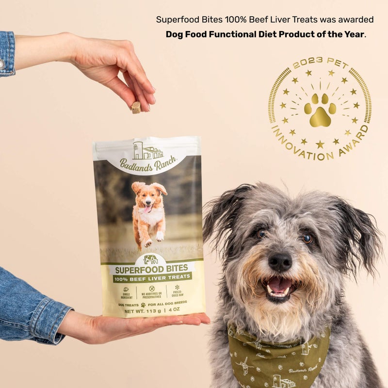 BADLANDS RANCH - Superfood Bite, Freeze-Dried Raw Dog Treats - Protein Rich, Train & Reward, Traceable Single Ingredient by Katherine Heigl (Beef Liver) - Image 3