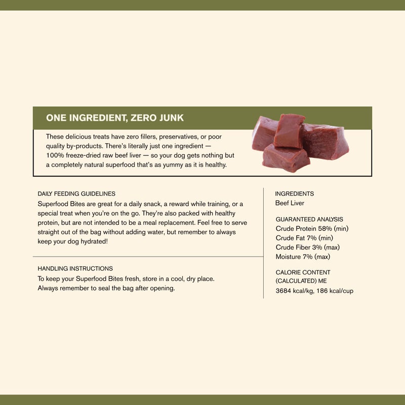 BADLANDS RANCH - Superfood Bite, Freeze-Dried Raw Dog Treats - Protein Rich, Train & Reward, Traceable Single Ingredient by Katherine Heigl (Beef Liver) - Image 4