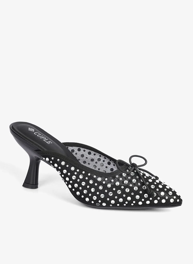 Cuple Ladies Festive Mules on mesh