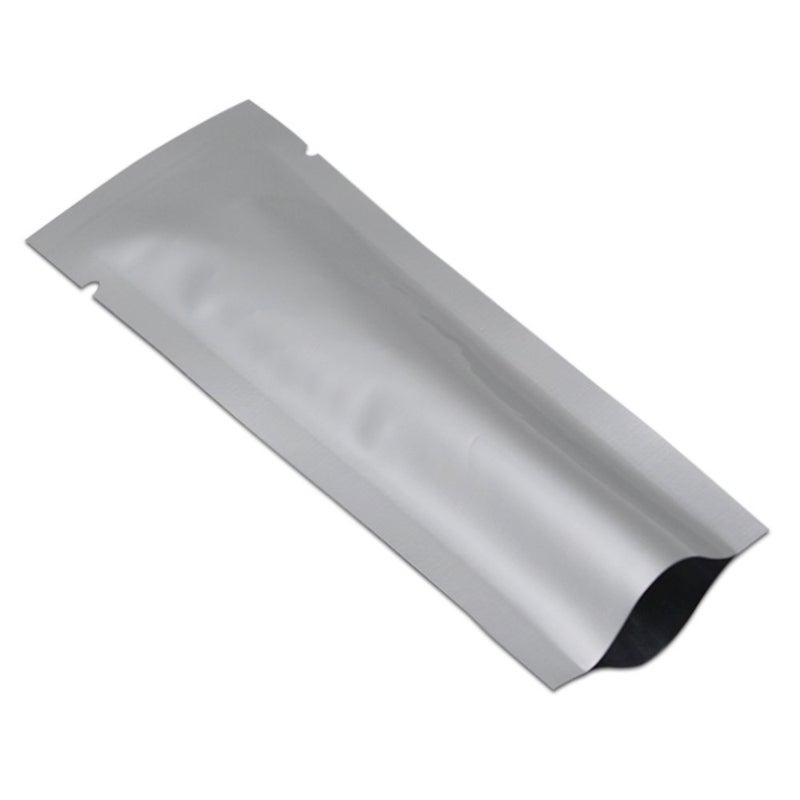 PABCK 100 Pcs (Outer Size 1.57x4.33 inches) Coffee Food Storage Heat Sealable 3.34mil Mylar Pure Foil Bag Vacuum Pouch for Sampling Packaging Aluminum Foil Package - Image 5