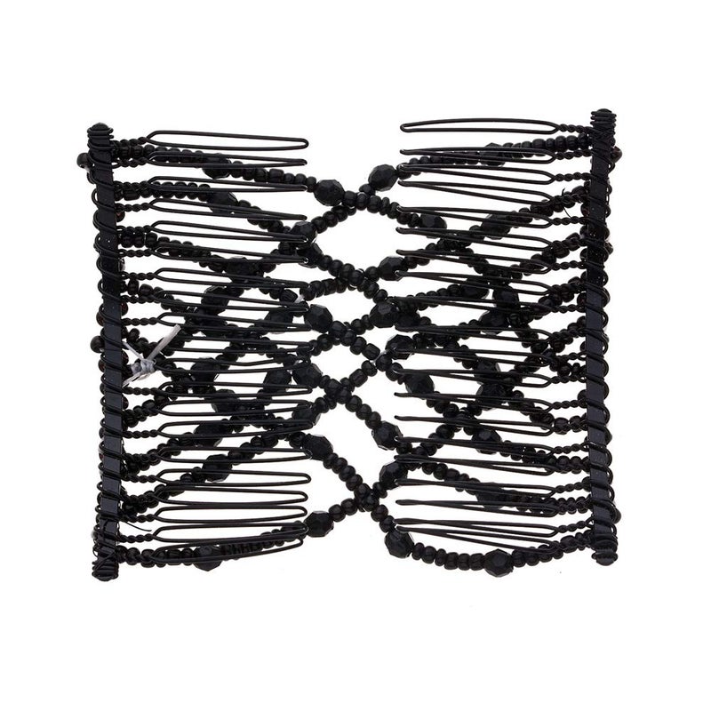 LOVEF Fashion Trend Easy Stretchable Double Combs Magic Hair Combs- Black and White - Image 4