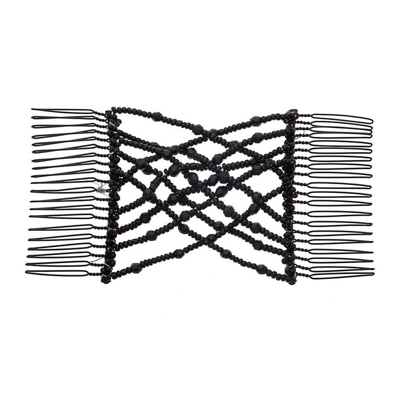 LOVEF Fashion Trend Easy Stretchable Double Combs Magic Hair Combs- Black and White - Image 5