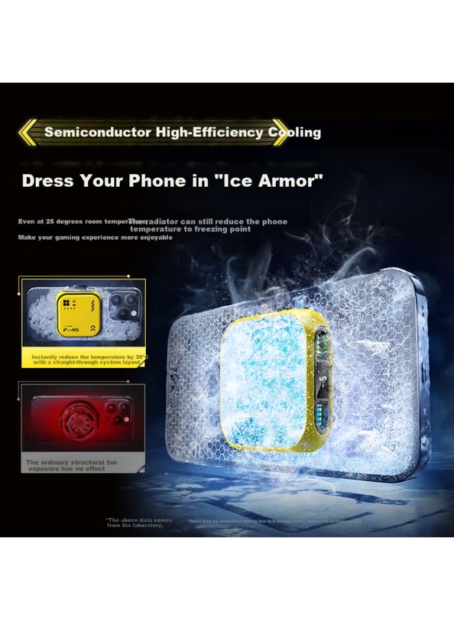 Suoying 【Ai Intelligent Temperature Control】Mobile Phone Radiator Magnetic Back Clip Live Broadcast Special Ipad Tablet Patch Game Wireless Charging Semiconductor Cooling Artifact - Image 2