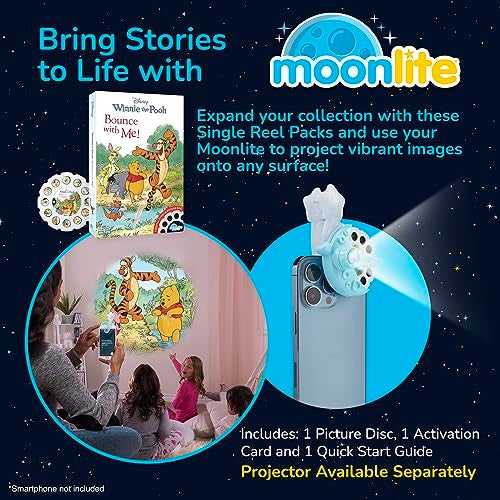 Moonlite Storytime Disneys Winnie The Pooh Bounce with Me Storytime Disc A Magical Read Projector Sold Separately Digital Story w Sound FX Early Learning Gifts for Kids Ages 1 Year Up - Image 5
