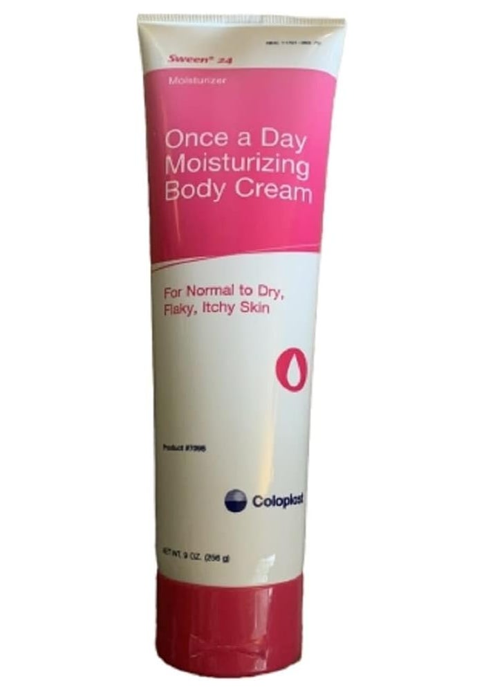 Coloplast Sween24 Once a Day Moisturizing Body Cream - 9oz Tube for Normal to Dry, Flaky, Itchy Skin