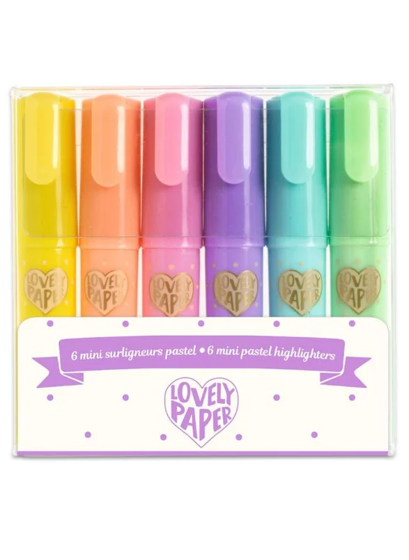 DJECO 6 Mini Pastel highlighters