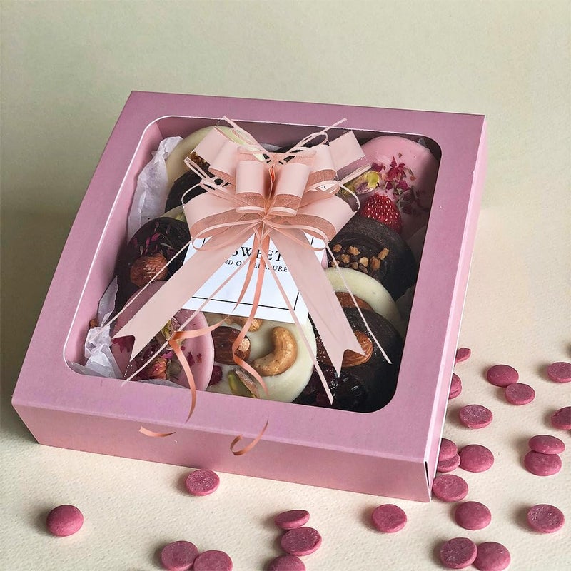 WEWILUCK Pull Bows for Presents - Large Light Pink Gift Bows for Gift Baskets, Flower Paper Wrapping, Ideal for Women, Party, Valentines Day, and More(6 inches, 15PCS) - Image 3