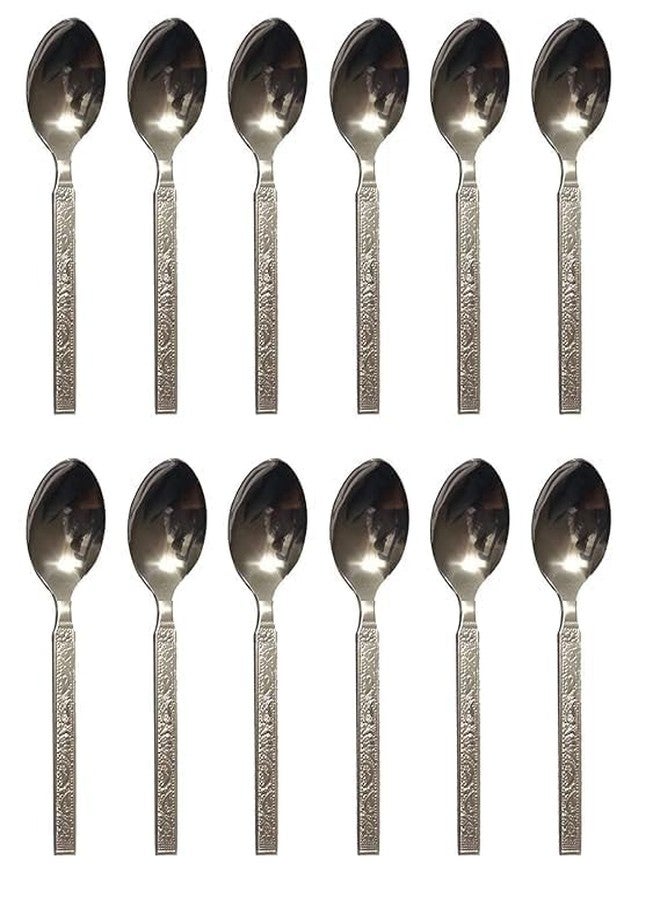 HawkEye Stainless Steel Dinning, Dinner Spoons, Table Spoon Set of 12 (Medium Spoon) - Image 1