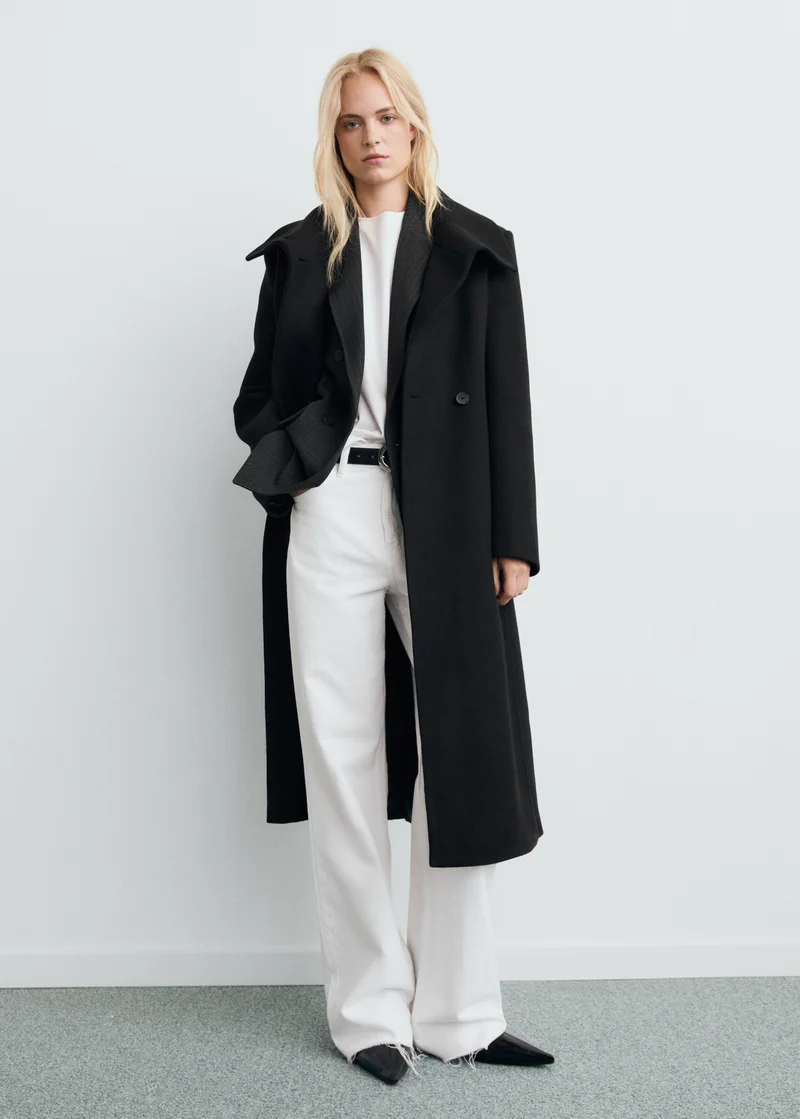 MANGO Manteco wool coat with belt