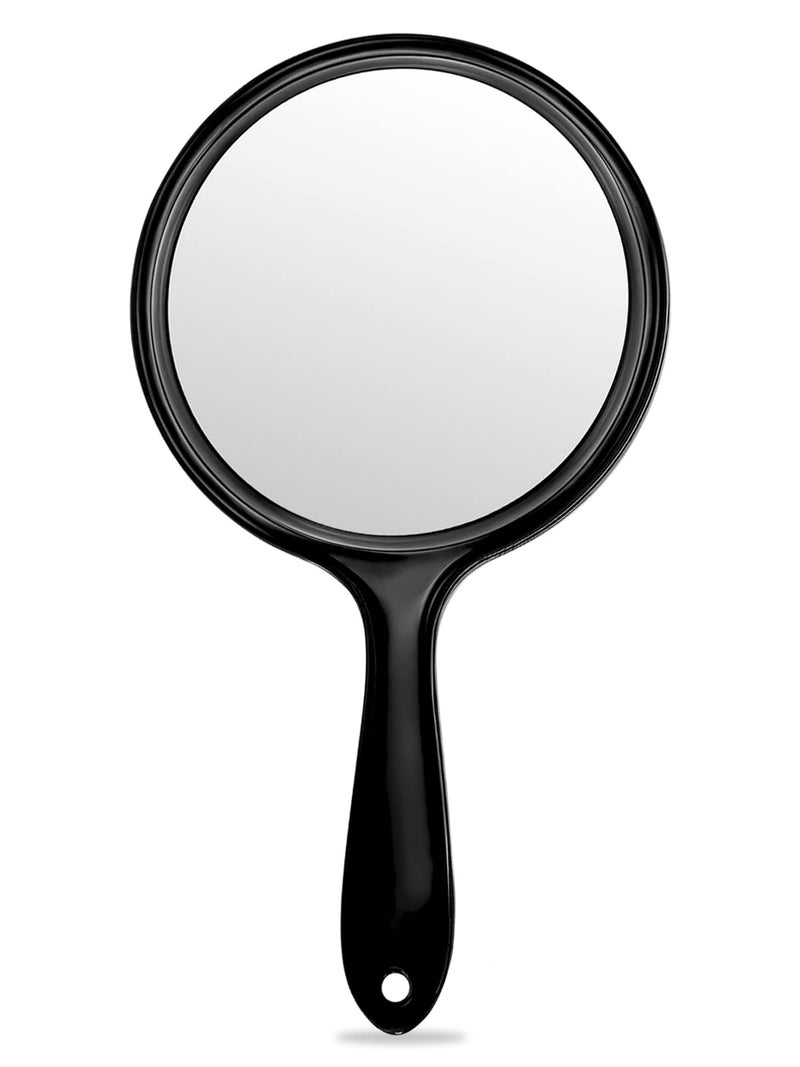 OMIRO Hand Mirror, Double-Sided Handheld Mirror 1X/3X Magnifying Mirror with Handle, Pack of 1 (Transparent Black) - Image 1