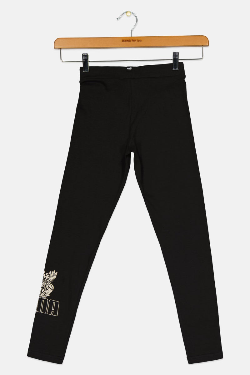 PUMA ملابس رياضية للبنات، ليغينغ للتدريب، أسود - Image 2