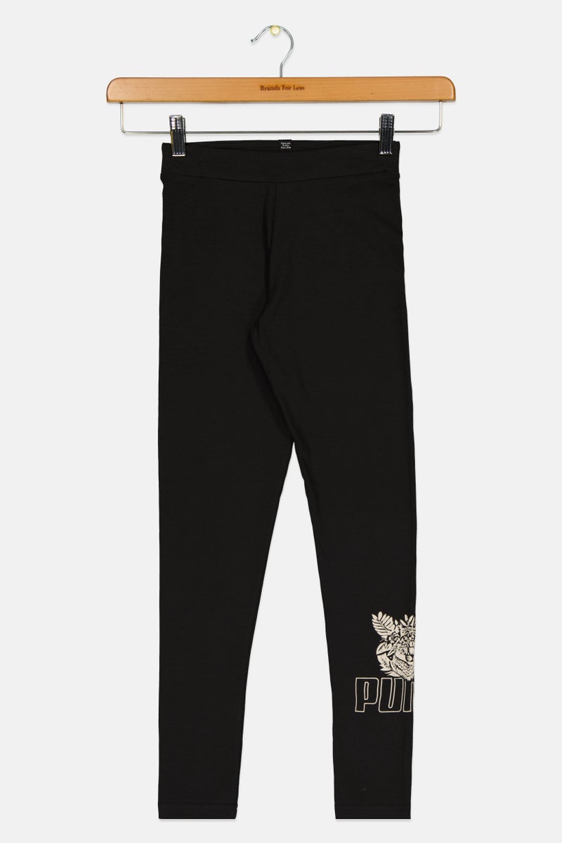 PUMA ملابس رياضية للبنات، ليغينغ للتدريب، أسود - Image 1