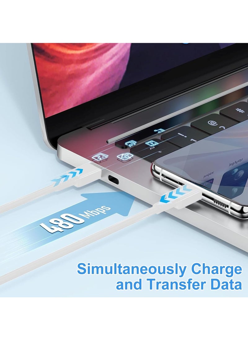 Denx 45W Fast Charger Plug for Samsung Galaxy And Other Smartphones, USB C Cable (White)  - Image 4