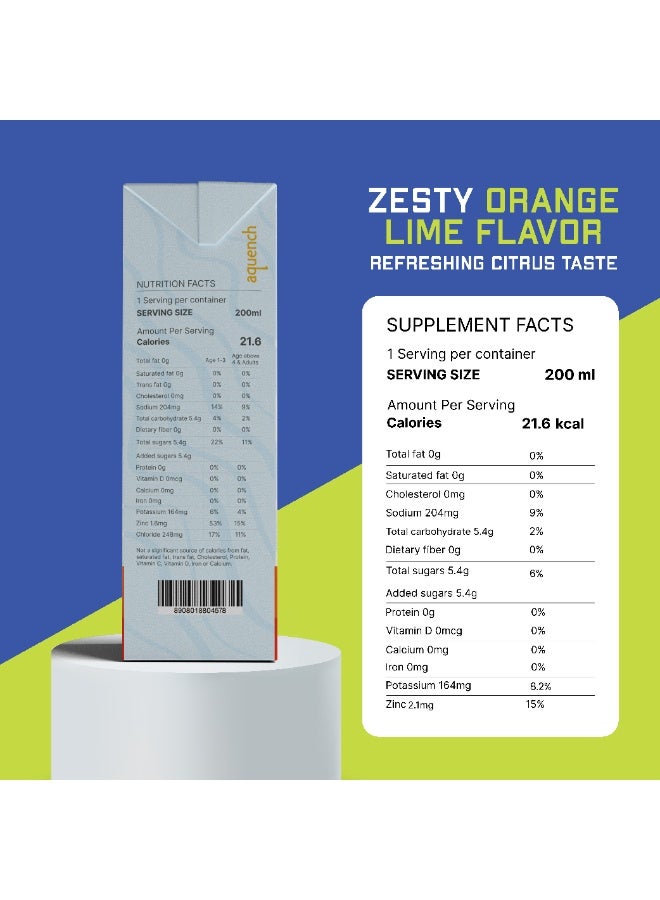 Aquench Ready to Drink Electrolyte | Orange Lime Flavor - Image 5