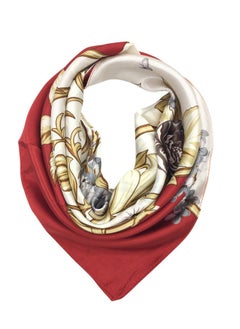 Silk Feeling Scarf Women'S Fashion Pattern Red Gold Flower Large Square Satin Headscarf (306) - pzsku/ZC431196637EFB0482334Z/45/_/1735566472/409f4411-8920-4405-b0eb-a51f8f8194c3