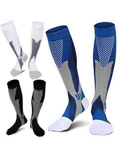 Pair Medical Sports Compression Socks Men Women Compression Socks Nurse Socks Suitable For Edema Travel Sports Muscle Strength Outdoor Football Compression Socks