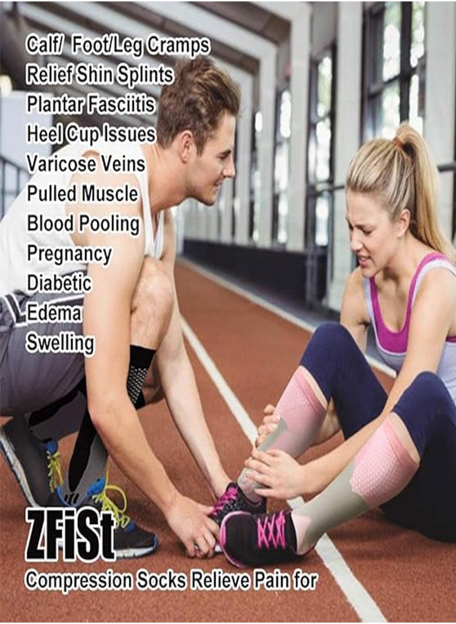 Generic - Pair Medical Sports Compression Socks Men Women Compression Socks Nurse Socks Suitable For Edema Travel Sports Muscle Strength Outdoor Football Compression Socks - Image 1