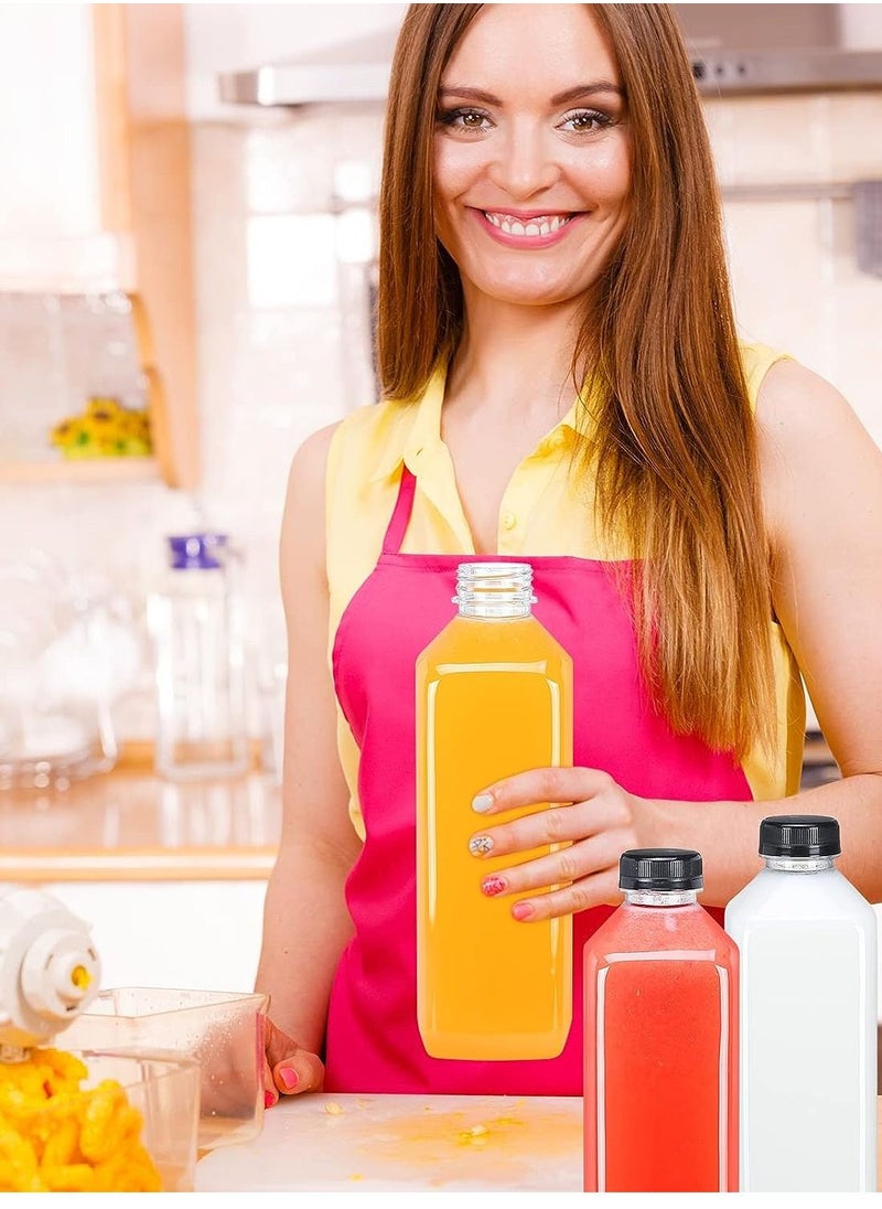 Lavish - 1 L Empty Containers Transparent Plastic Square Bottles with Lids 24 Pcs Capacity 1000 ml - Image 1