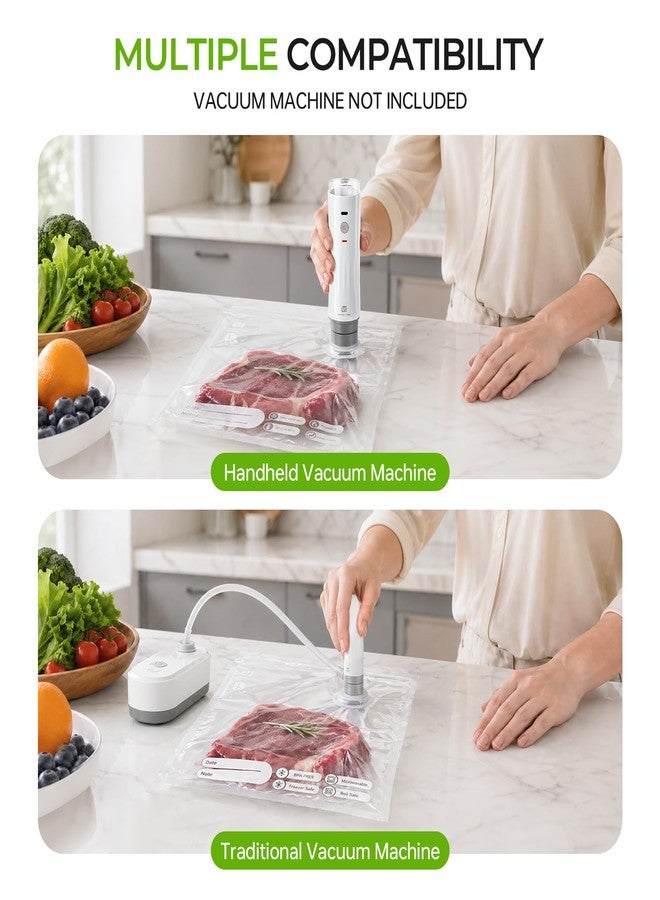 ShinePick Vacuum Sealer Bags for Food, Reusable Bags with Air Valve, Vacuum Bags for Food Saver, BPA-Free, Great for Storage, Meal Prep and Sous Vide (5L & 5M & 5S) - Image 4