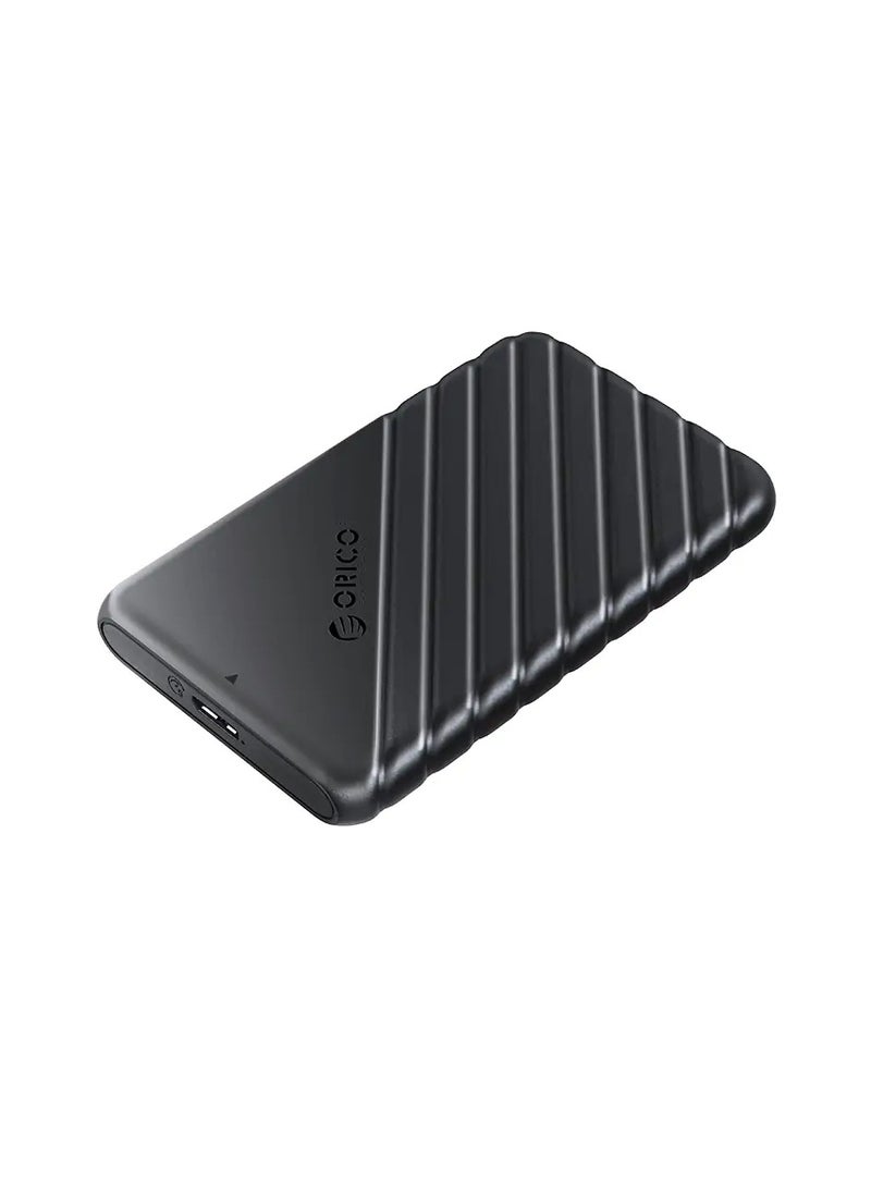 أوريكو علبة محرك أقراص صلبة خارجية مقاس 2.5 بوصة بمنفذ USB 3.0 إلى SATA III لمحركات الأقراص الصلبة SATA مقاس 7 مم و9.5 مم بدون أدوات [تدعم UASP] لون أسود (25PW1-U3)  - Image 2