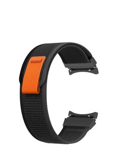 Watch No Gap Trail Loop Nylon Band Compatible With Samsung Galaxy Watch 5 Pro 45mm/Galaxy Watch 5 40mm Black Gray  - Image 1