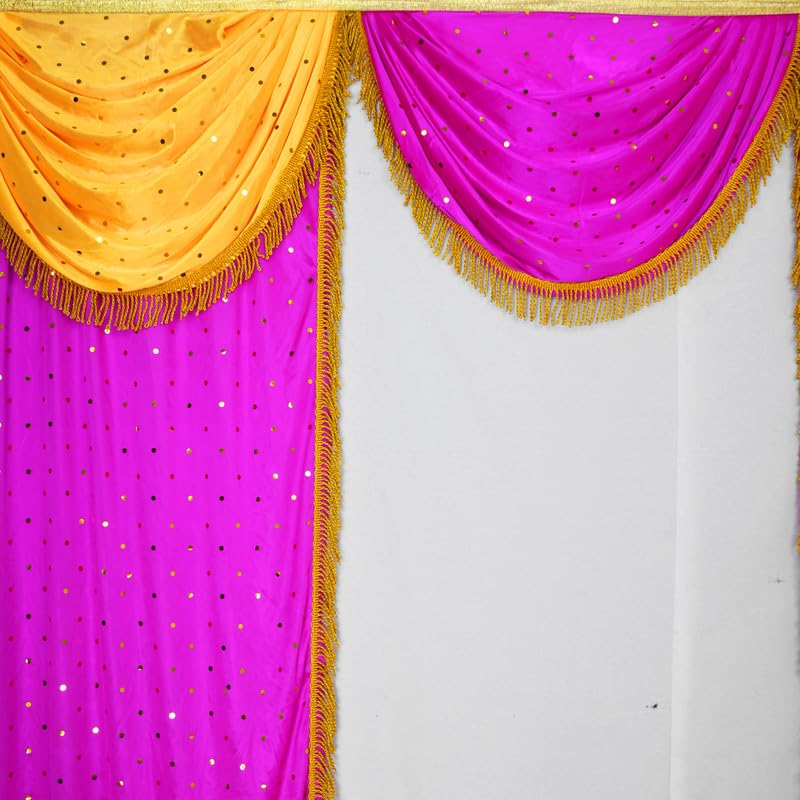 PRIYAKANT SAFAWALA PRIYAKANT SAFAWALA Ganpati Decoration Entry Gate Ideas at Home Festival Wedding Birthday and Special Ganesh Chaturthi Decoration Gate Size Width 5 Feet and Hight 6 Feet Rani and Yellow - Image 4