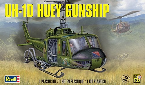 Revell مجموعة نموذج طائرة هليكوبتر ريفيل UH-1D هيوي غن شيب - Image 3