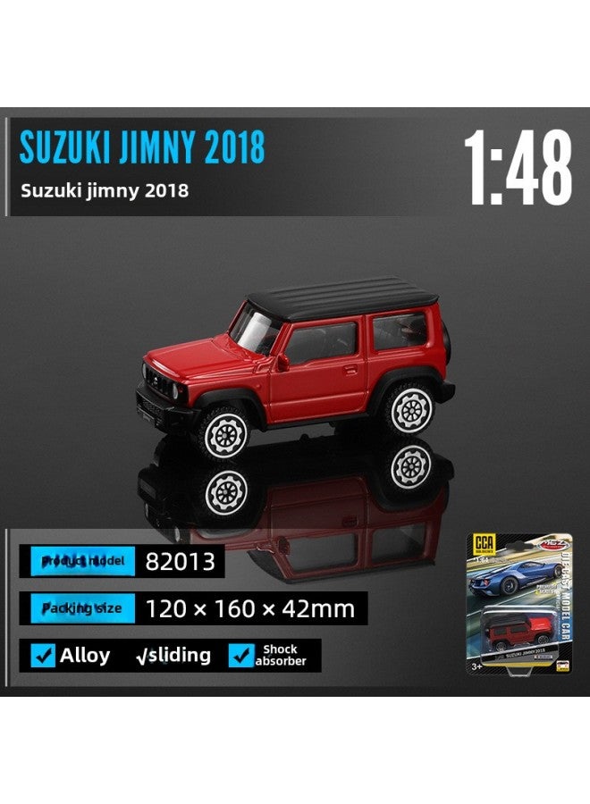 CCA Color Per 1/64 Alloy Car Model A Variety Of Sports Car Racing Simulation Metal Car Pocket Car Sliding Shock Absorber-Color:82013 Suzuki Jimny-Red  - Image 1