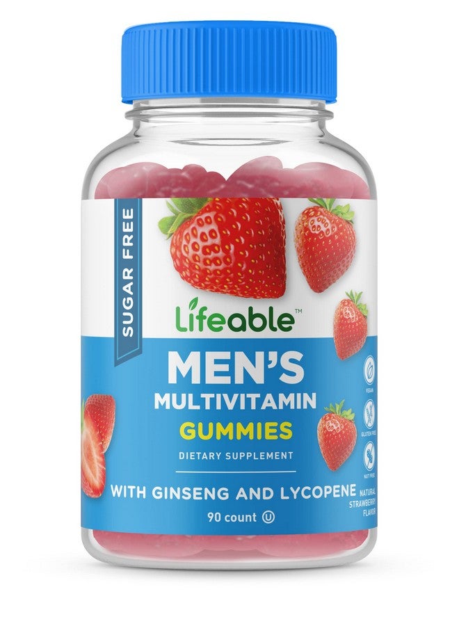 Lifeable Sugar Free Multivitamin For Men Vegan Great Tasting With Vitamin A C D E B1 B2 Niacin B5 B6 Folate B12 Biotin Iodine Zinc Chromium Ginseng Lycopene Inositol 90 Gummies - Image 2