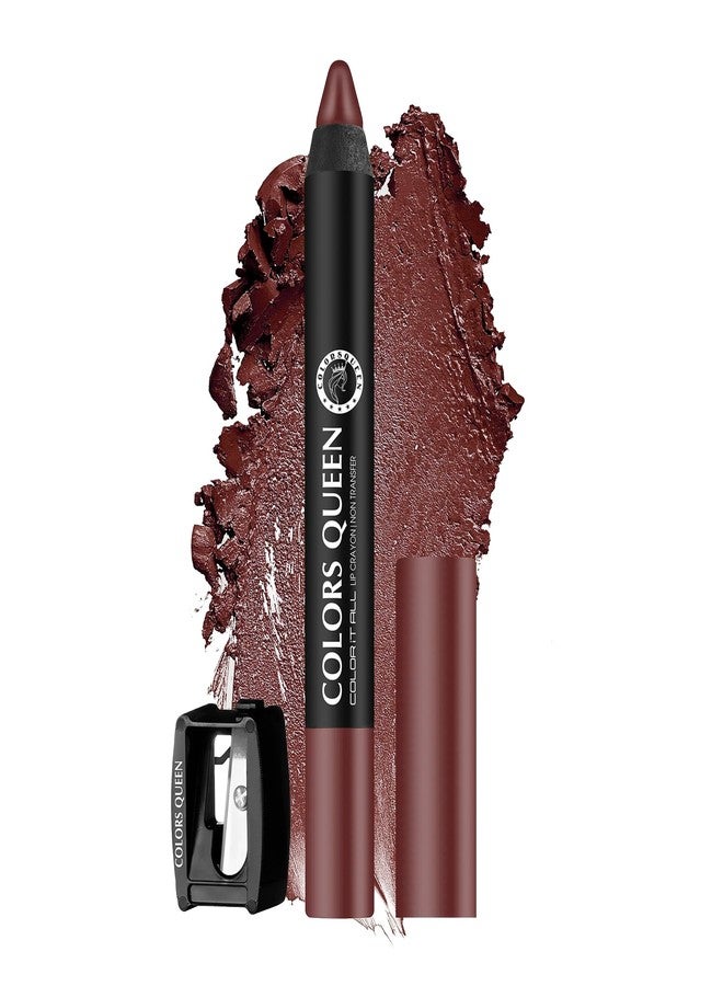 Colors Queen Color It All Long Lasting Crayon Lipstick | Up to 18 Hours Stay | Creamy Matte Finish | Waterproof & Light Weight| Smudge Proof & Non-Transferable | Lipstick for Women (Chocobar,3.5g) - Image 1