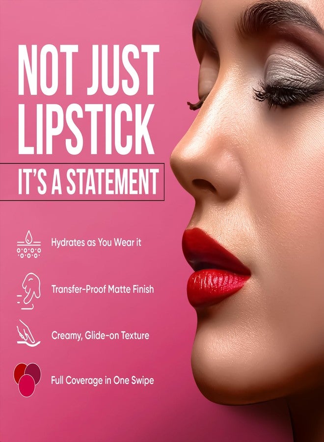 Colors Queen Color It All Long Lasting Crayon Lipstick | Up to 18 Hours Stay | Creamy Matte Finish | Waterproof & Light Weight| Smudge Proof & Non-Transferable | Lipstick for Women (Chocobar,3.5g) - Image 3