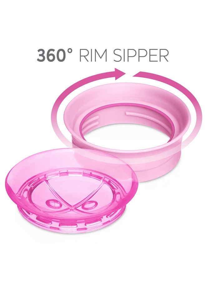 شيكو كوب تدريب شيكو 360 درجة بدون فوهة مع غشاء شفاف قابل للإزالة | مقاوم للانسكاب | آمن للاستخدام في الرف العلوي من غسالة الأطباق | كوب تدريب مفتوح | سهل الإمساك مع فتحات مريحة | وردي | 9 أشهر فأكثر - Image 4