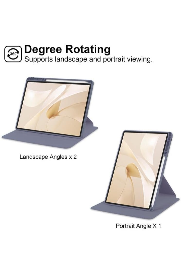 VKL Compatible with Honor Pad GT 2 Pro 12.5 inch 2025 Case with Pen Holder, 360 Degree Swivel Stand Folio Flip Smart Tablet Cover with Auto Sleep/Wake (Lavender Purple) - Image 3