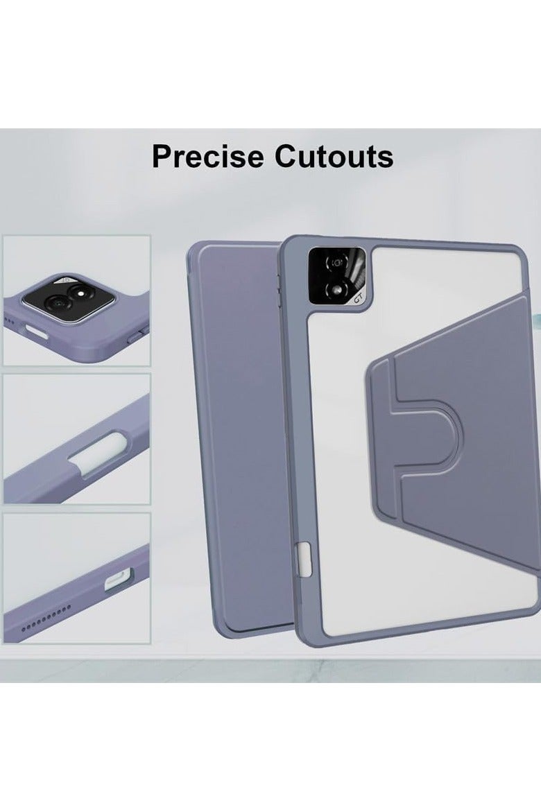 VKL Compatible with Honor Pad GT 2 Pro 12.5 inch 2025 Case with Pen Holder, 360 Degree Swivel Stand Folio Flip Smart Tablet Cover with Auto Sleep/Wake (Lavender Purple) - Image 4