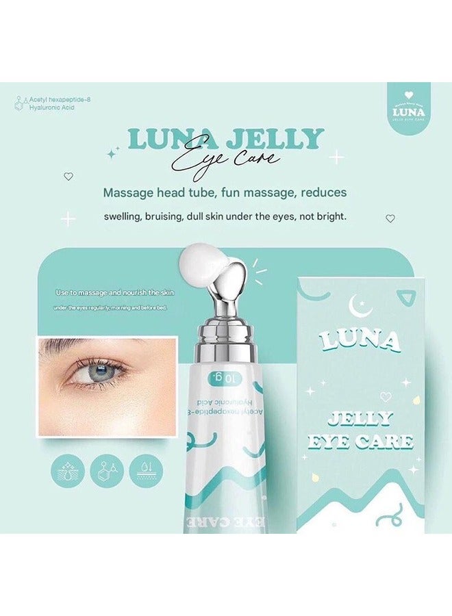 لونا هلام عناية العين، هلام قشدة العين، هيدرايت الجلد، تقليل مظهر النفخ والخطوط الجميلة، تلاشي الدوائر المظلمة، إزاحة النقاب عن المزيد من قوة النظر منطقة العين، قشدة العين، 10 جم - Image 4