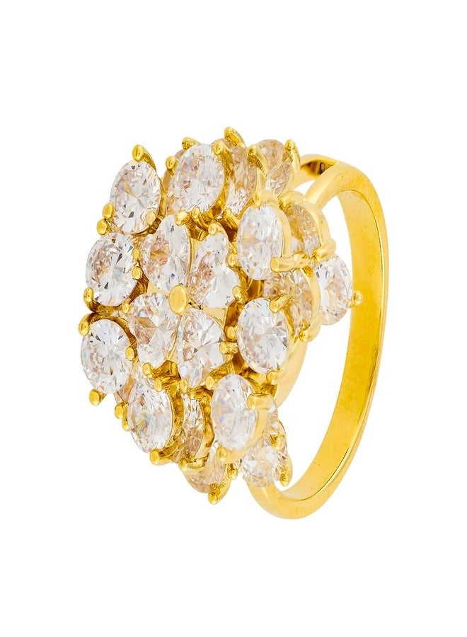KUSHAL'S Fashion Jewellery White Gold Polished Copper Trendy Zircon Finger ring, Best for Casual Wear & Special Occasion - 455265 - Image 1