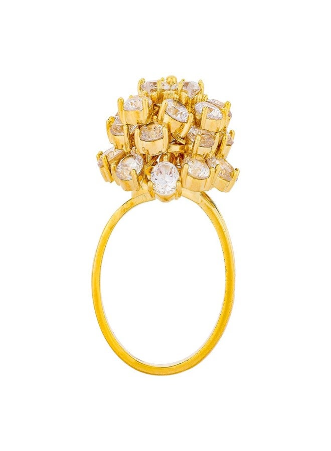 KUSHAL'S Fashion Jewellery White Gold Polished Copper Trendy Zircon Finger ring, Best for Casual Wear & Special Occasion - 455265 - Image 4