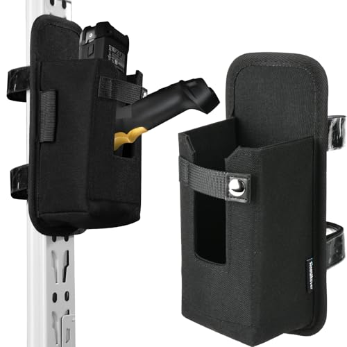 Homakover Barcode Scanner Holster, Ballistic Nylon Carrying Case Pouch for Zebra MC3300 3400 3450 Ultra-Rugged Mobile Touch Computer, Handheld Barcode Scanner Holder, Fastener Straps to Attach to Forklift - Image 1