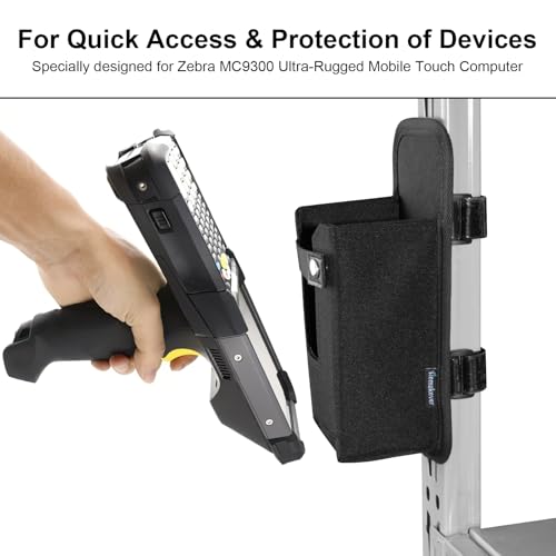 Homakover Barcode Scanner Holster, Ballistic Nylon Carrying Case Pouch for Zebra MC3300 3400 3450 Ultra-Rugged Mobile Touch Computer, Handheld Barcode Scanner Holder, Fastener Straps to Attach to Forklift - Image 2
