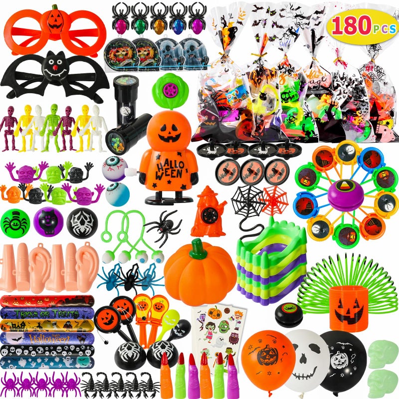Max Fun 180pcs Halloween Party Toys Assortment for Kids Halloween Party Favors Prizes Box Toy Assortment Classroom Large 180pcs party favors - Image 2