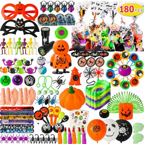 Max Fun 180pcs Halloween Party Toys Assortment for Kids Halloween Party Favors Prizes Box Toy Assortment Classroom Large 180pcs party favors - Image 1