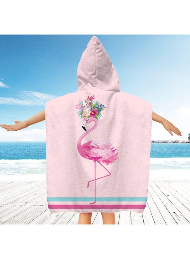 NIBEMINENT Kids Hooded Towel Cape - Microfiber Swim & Beach Bathrobe, Super Absorbent & Quick-Dry Towel for Children (60x60cm)  - Image 1