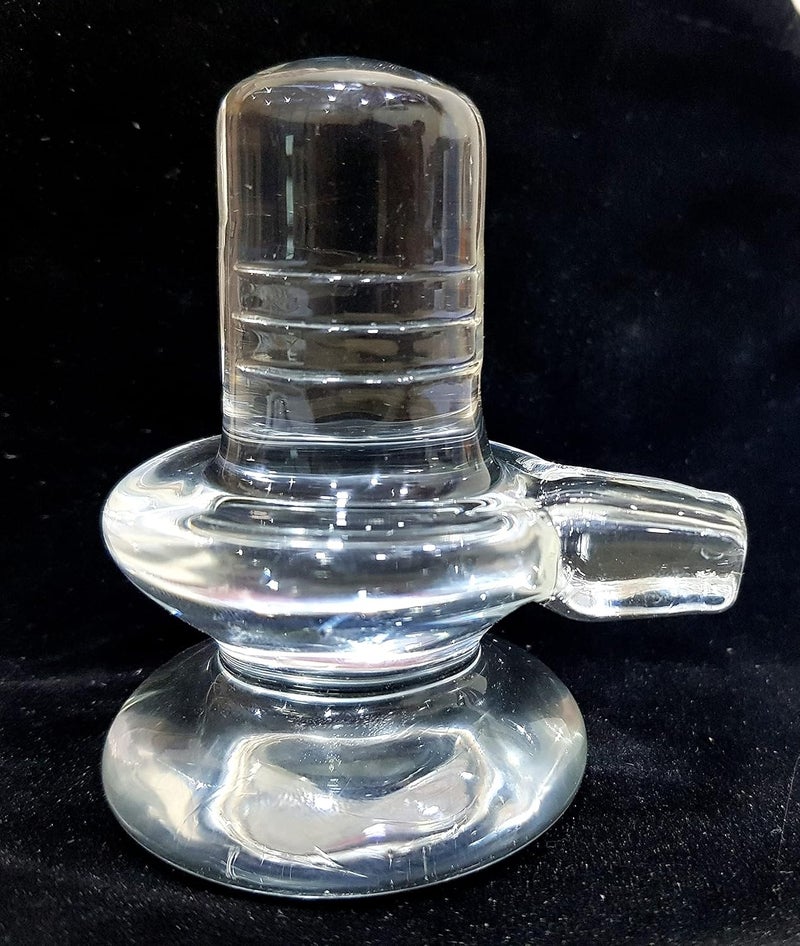 KLEO Glass Shiva Lingam Shiv Ling Murti Idol Statue Sculpture 3 Inches - Image 4
