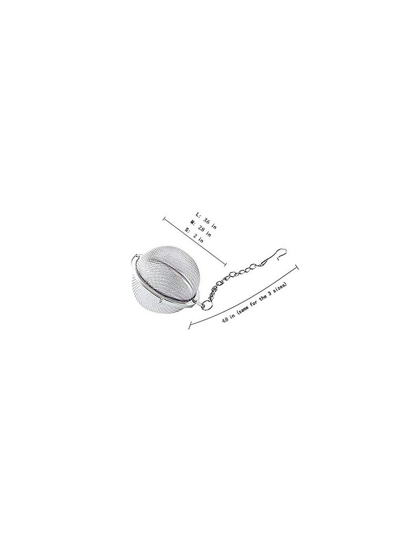 SYOSI - Stainless Steel Mesh Tea Ball Set of 3 Tea Infuser Strainers Tea Strainer Filters Tea Interval inffuser - 3 PCS Different Size - Image 1